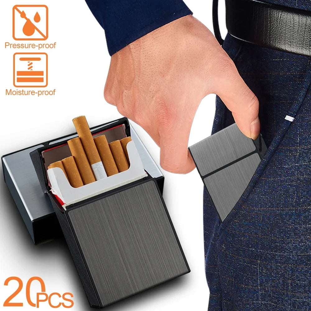 20pc Metal Portable Cigarette Case