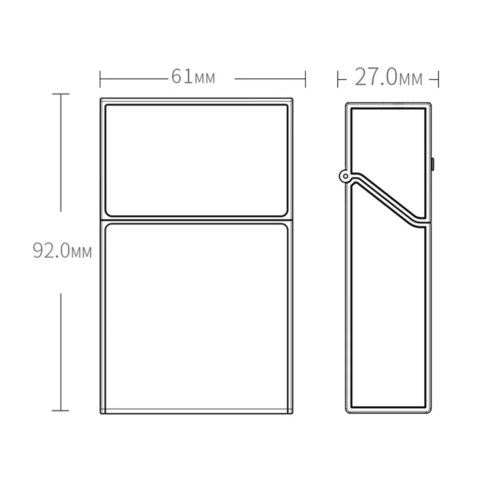 20pc Metal Portable Cigarette Case